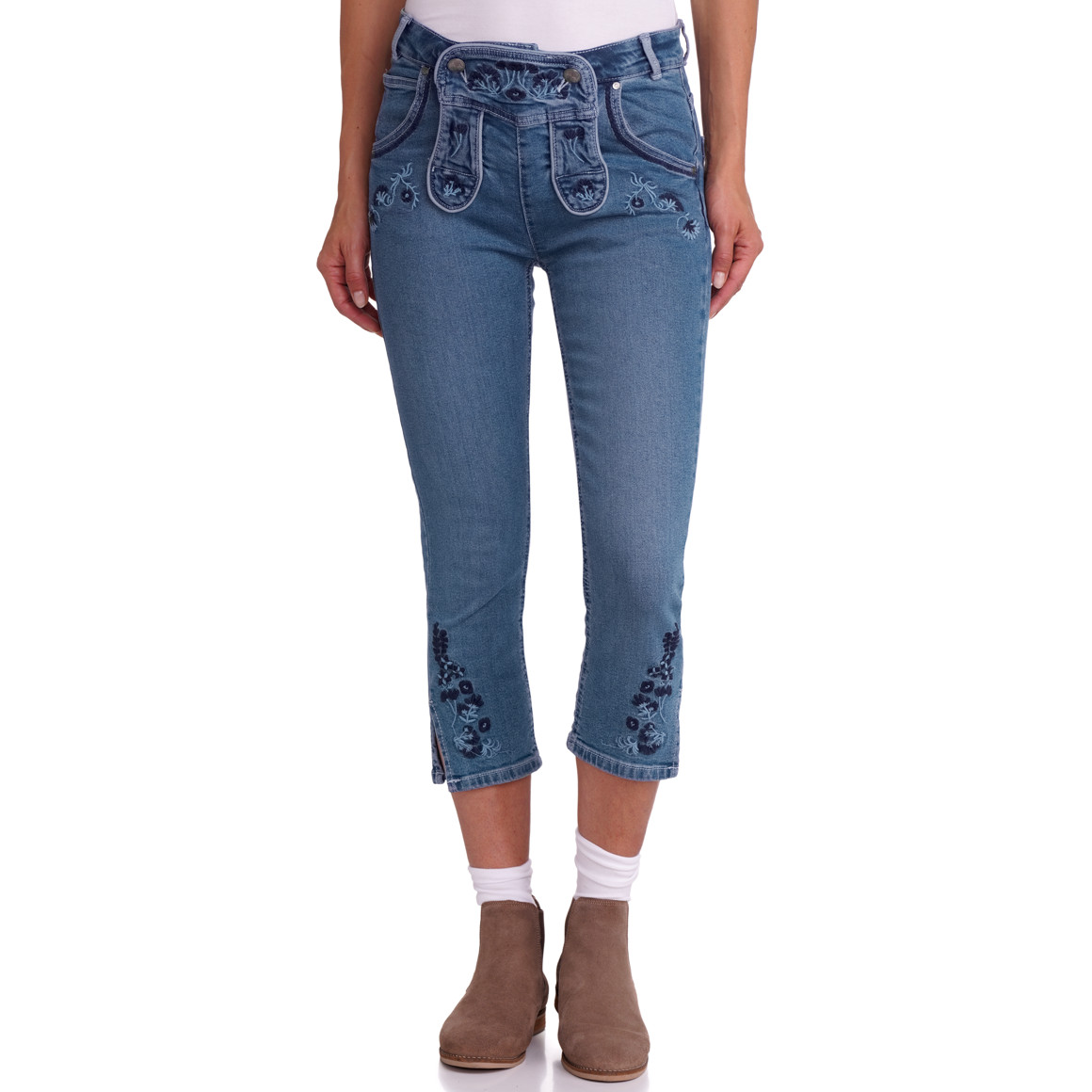 3/4 Damen Trachtenhose mit Stickereien