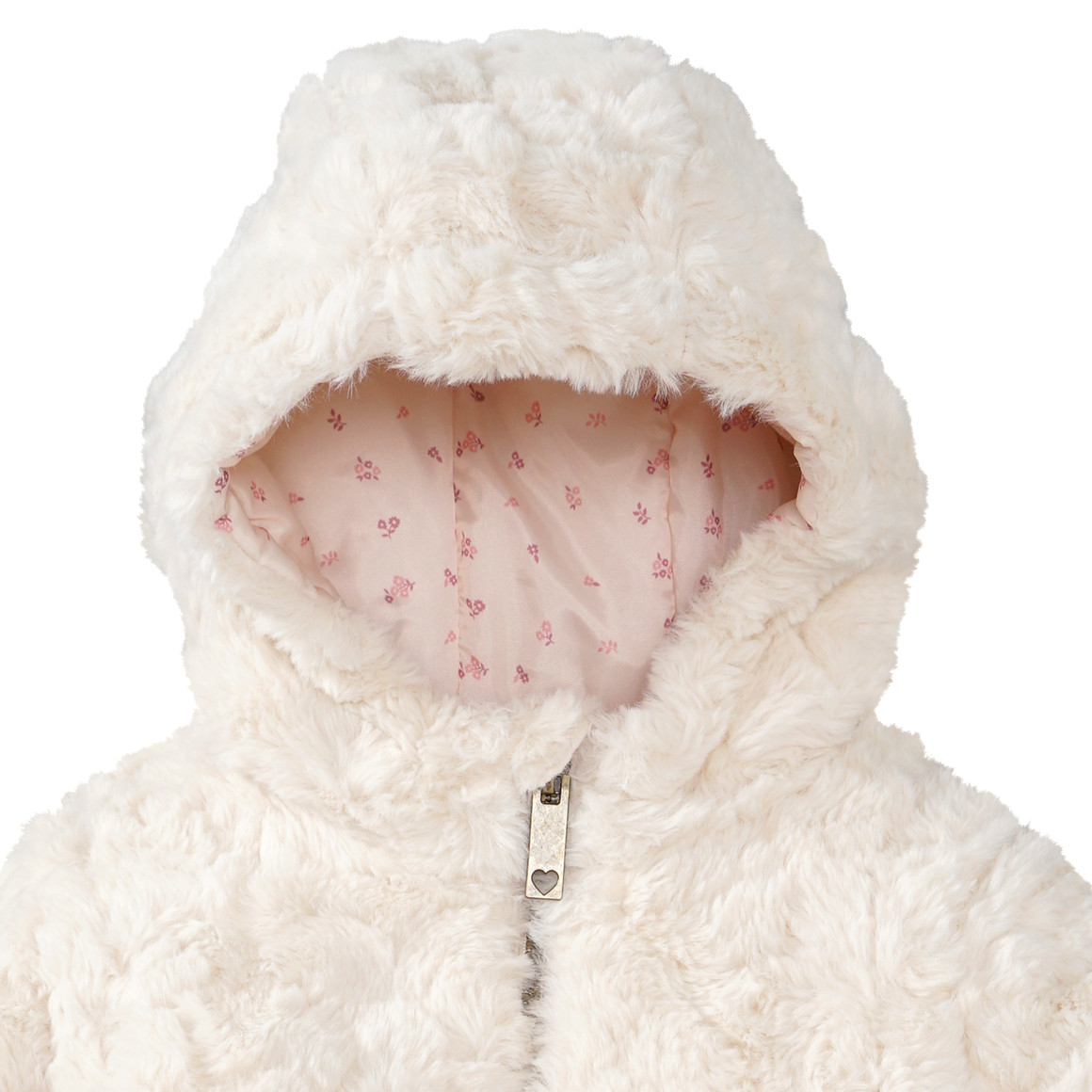 Meisjesjas met imitatiebont