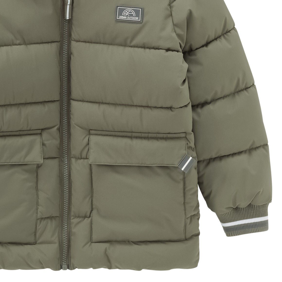 Gewatteerd jongensjack met warme voering