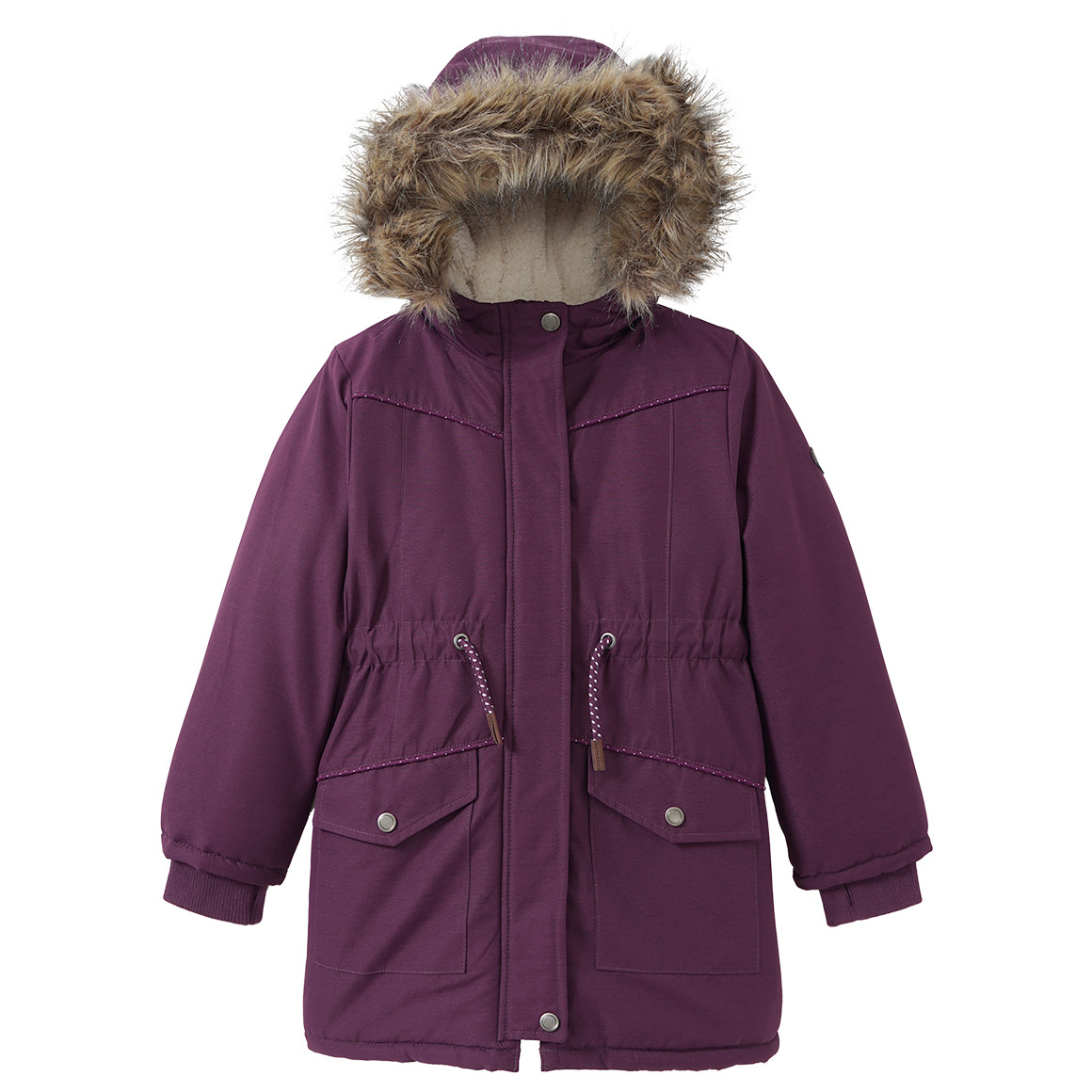 Meisjes parka met zachte voering