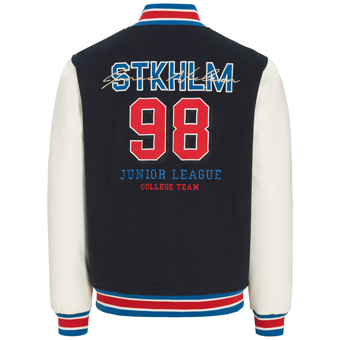 Herren Collegejacke mit Backprint