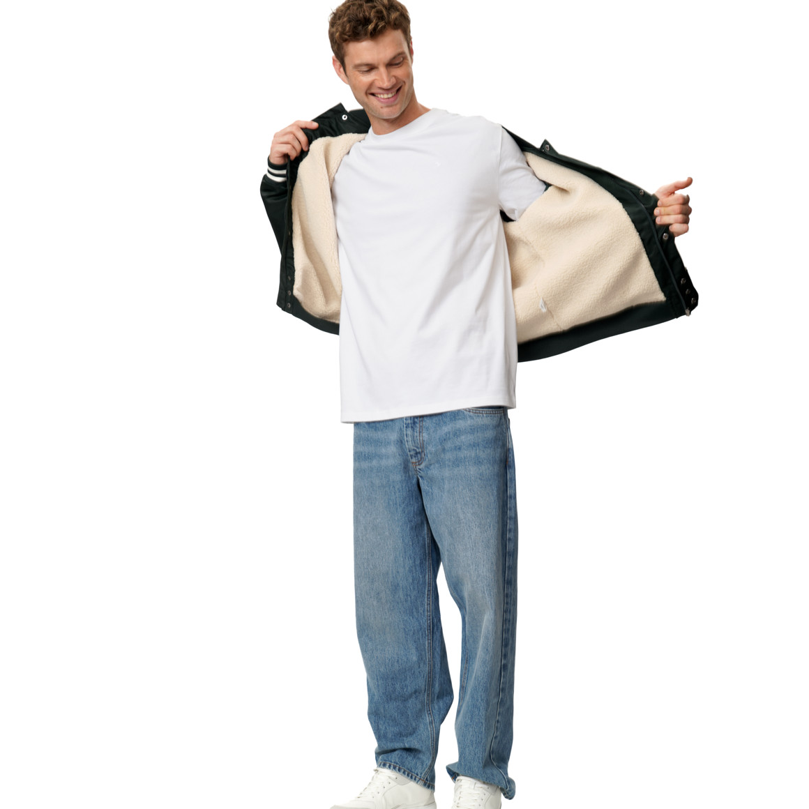 Herren College-Jacke mit Futter