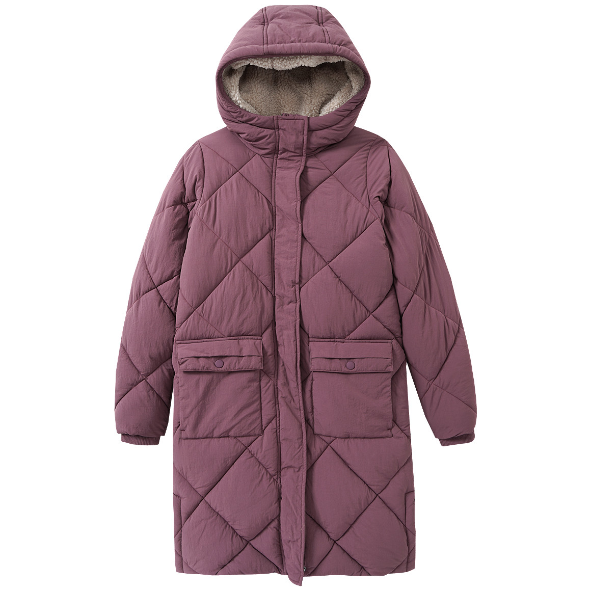 Gewatteerde jas met capuchon voor Meisjes