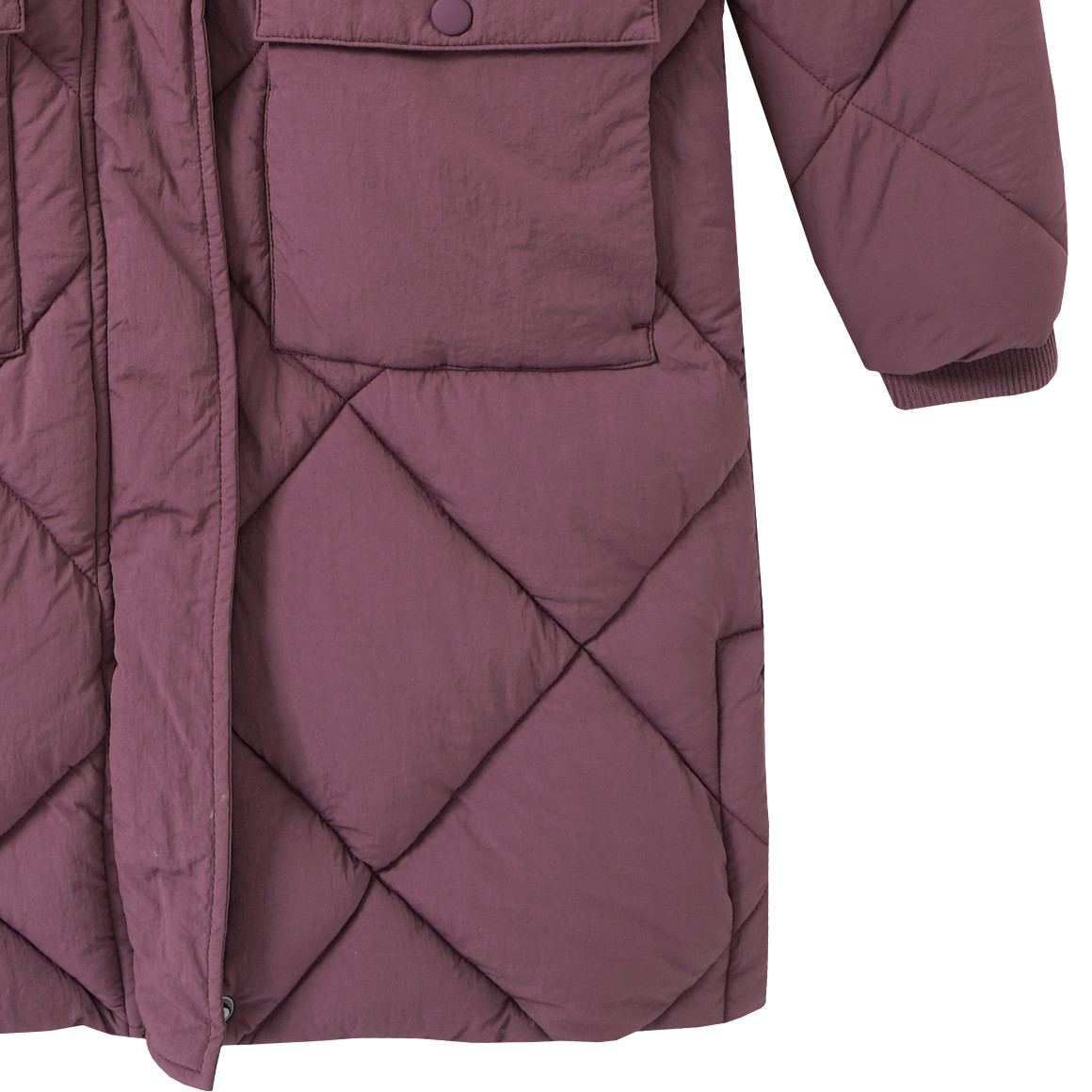Gewatteerde jas met capuchon voor Meisjes