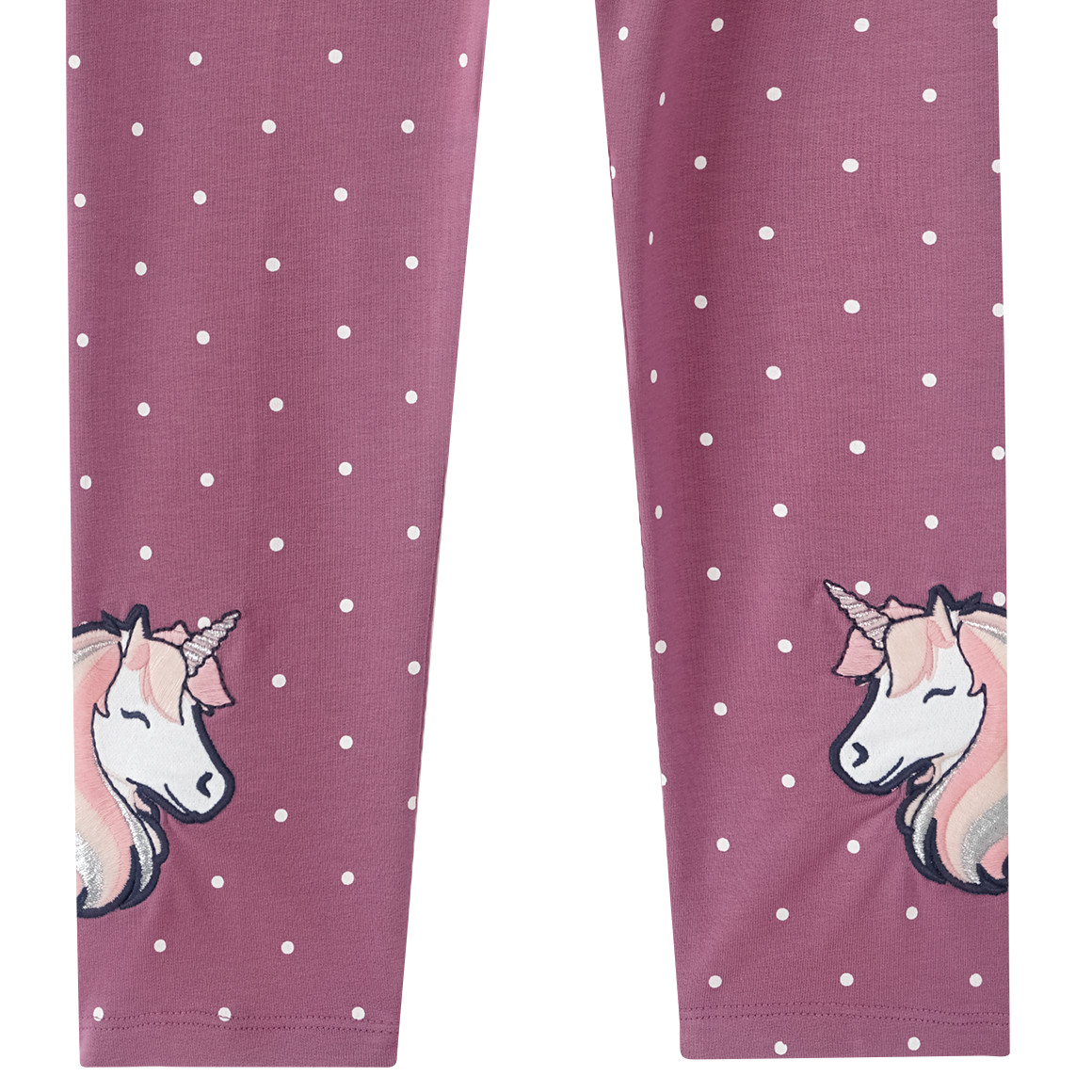 Mädchen Leggings mit Einhorn-Applikation