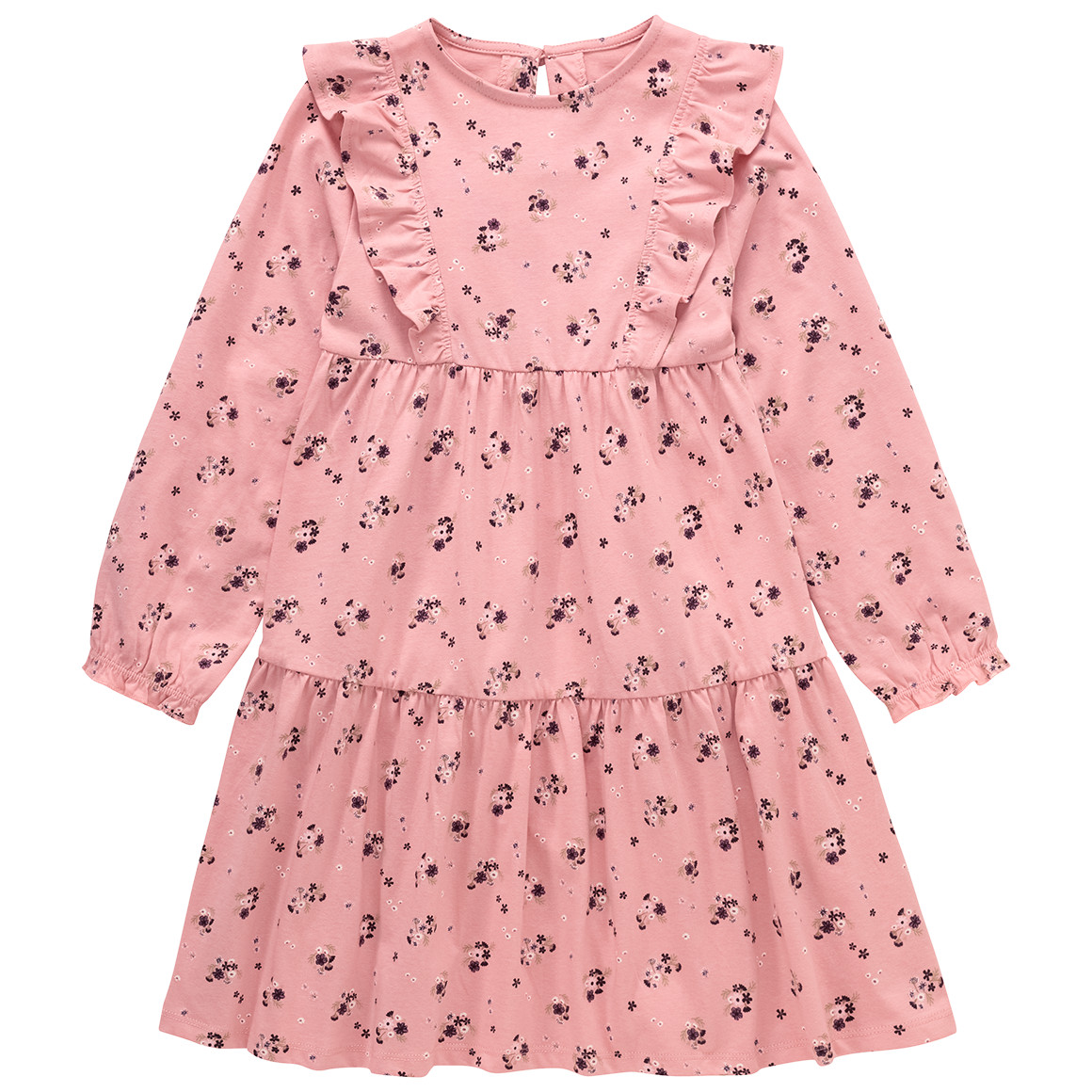 Meisjesjurk met bloemen all-over