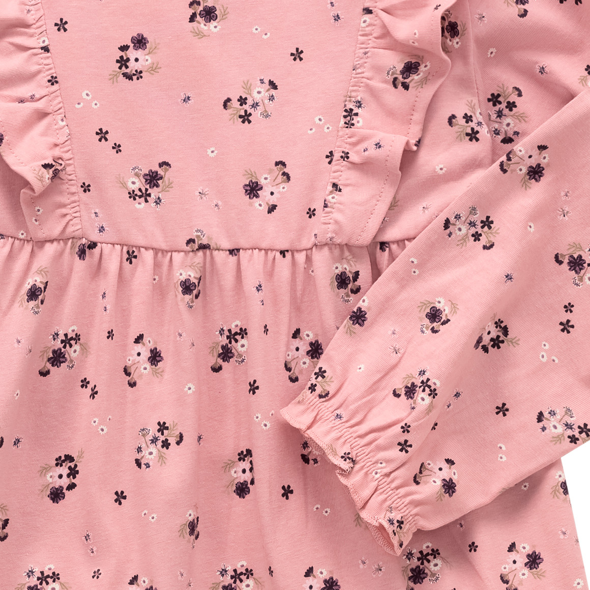 Meisjesjurk met bloemen all-over