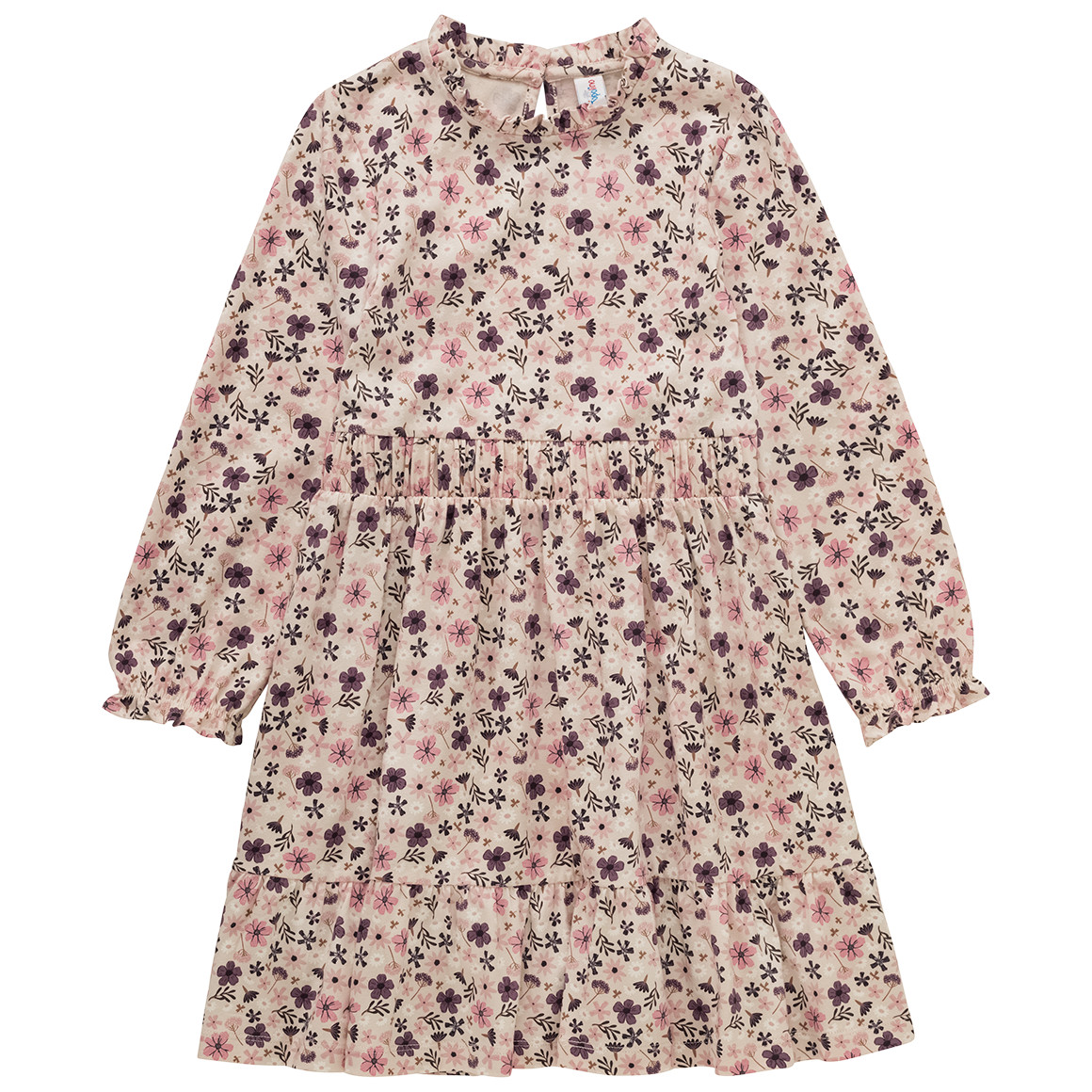 Meisjesjurk met allover bloemenprint