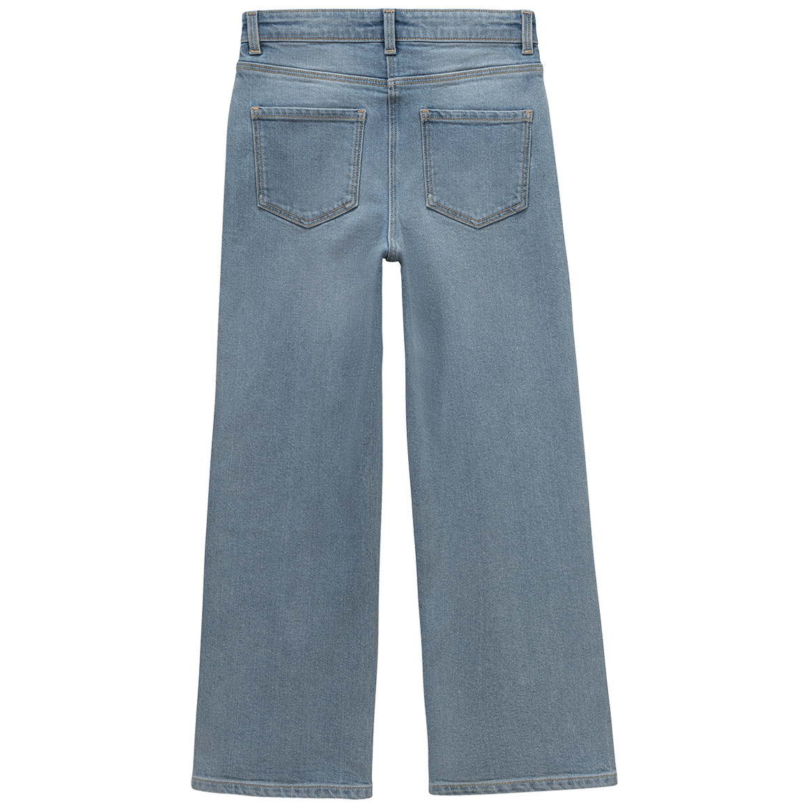 Mädchen Wide-Leg-Jeans mit verstellbarem Bund