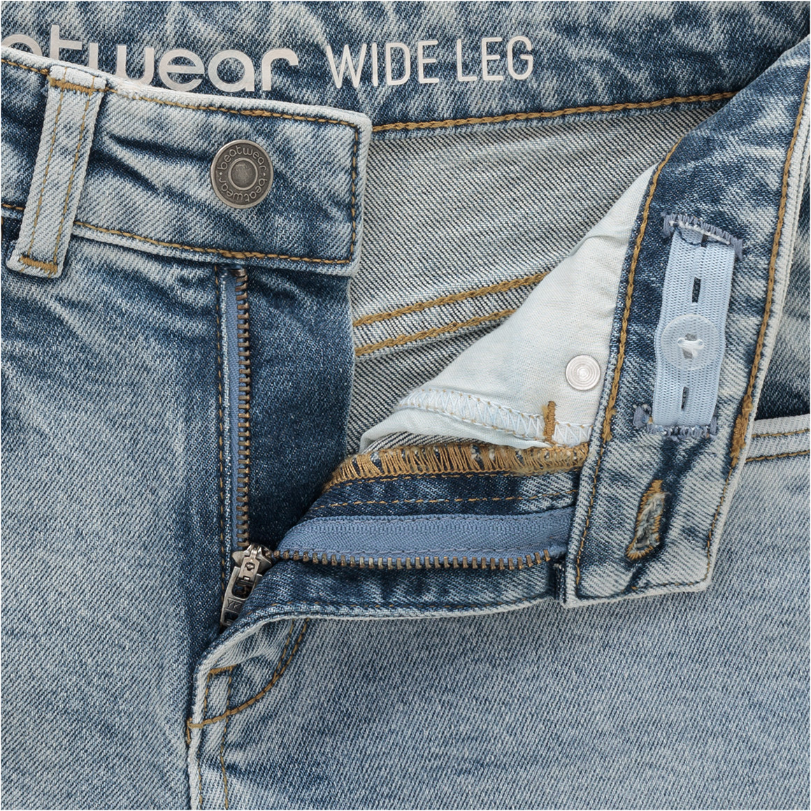 Jungen Wide-Leg-Jeans mit verstellbarem Bund