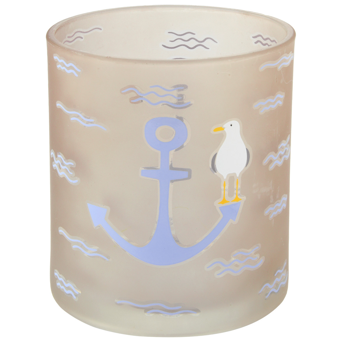 Windlicht mit maritimem Motiv