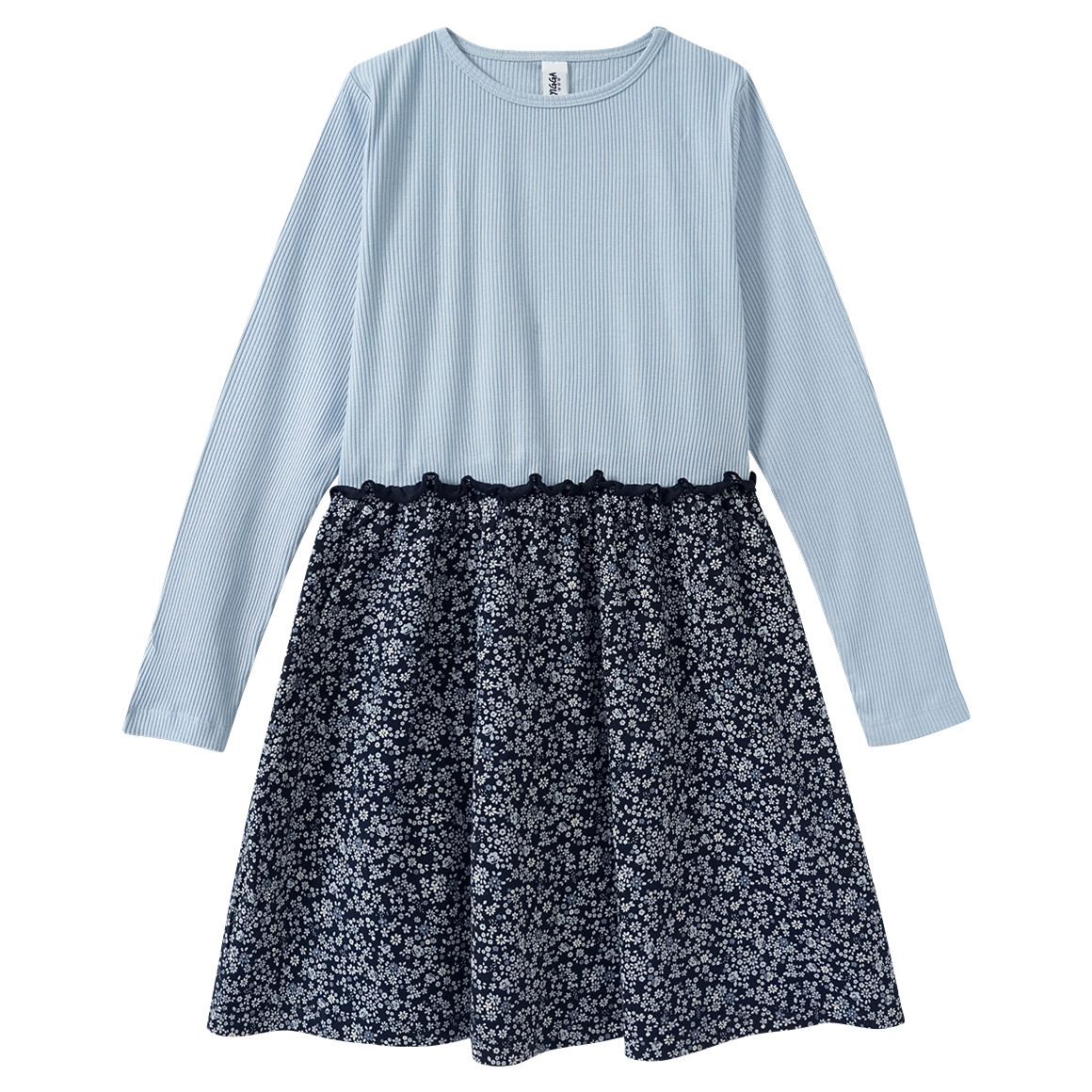 Mädchen Kleid mit Rippstruktur