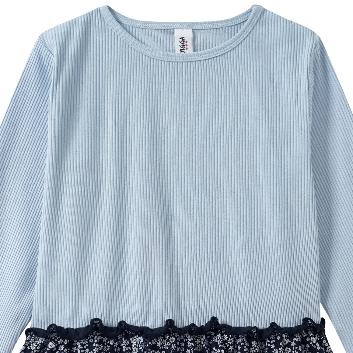 Mädchen Kleid mit Rippstruktur