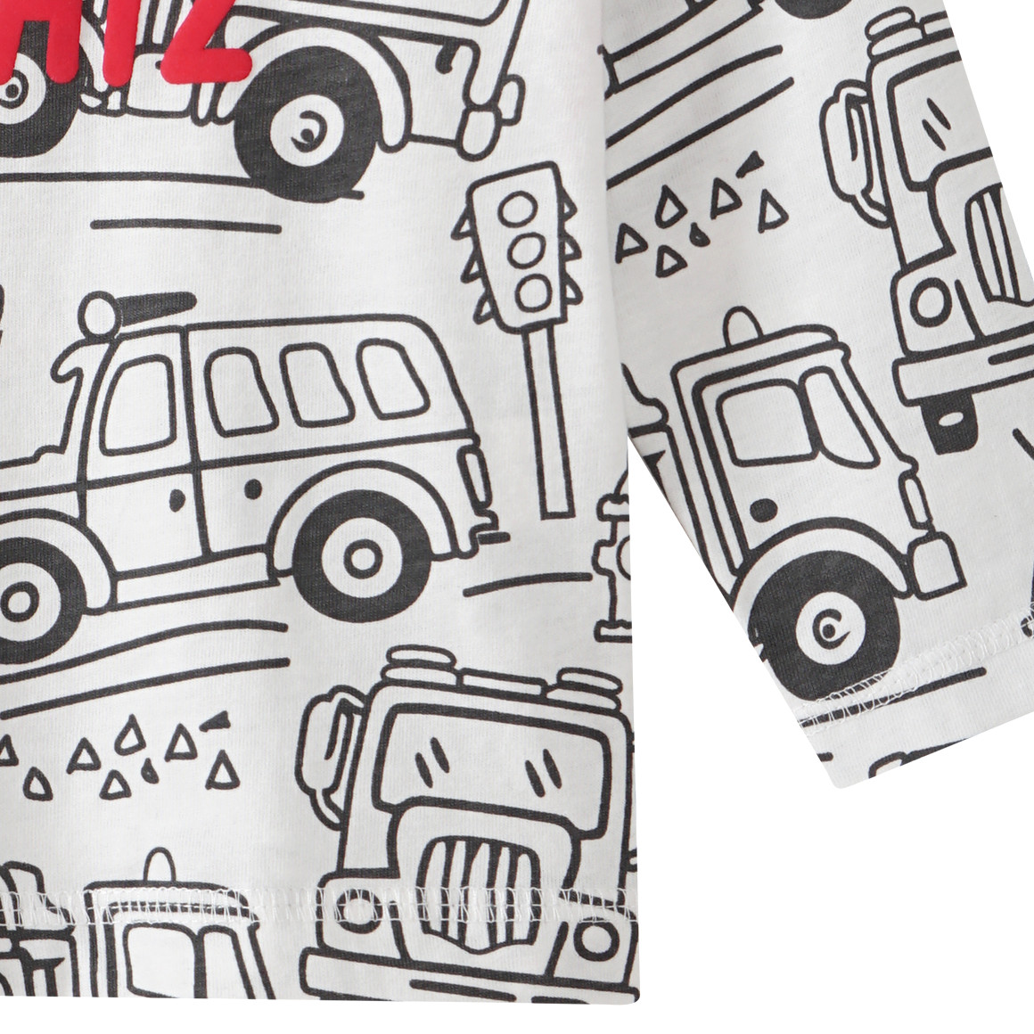 Baby Langarmshirt mit Auto-Motiven