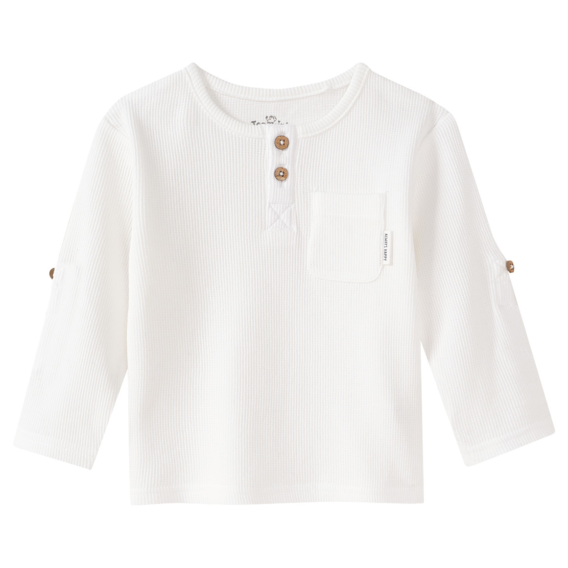 Babyshirt met lange mouwen in piqué-kwaliteit