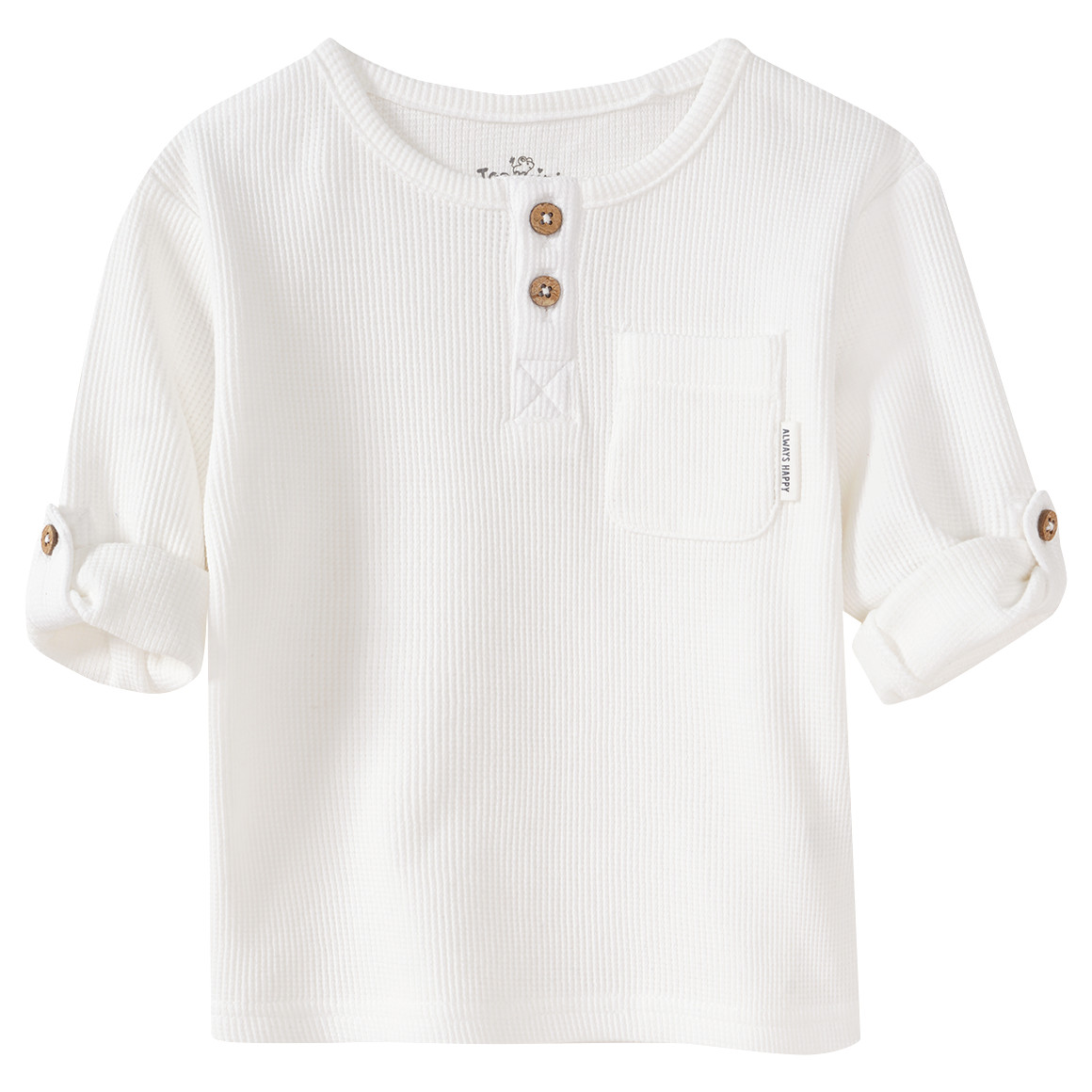 Babyshirt met lange mouwen in piqué-kwaliteit