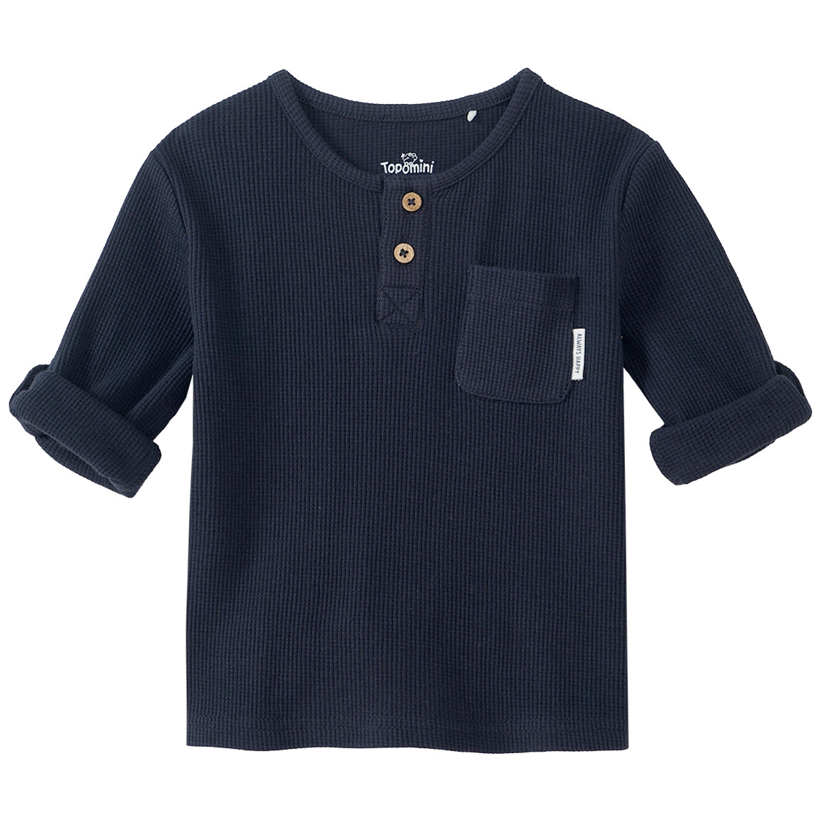 Babyshirt met lange mouwen in piqué-kwaliteit