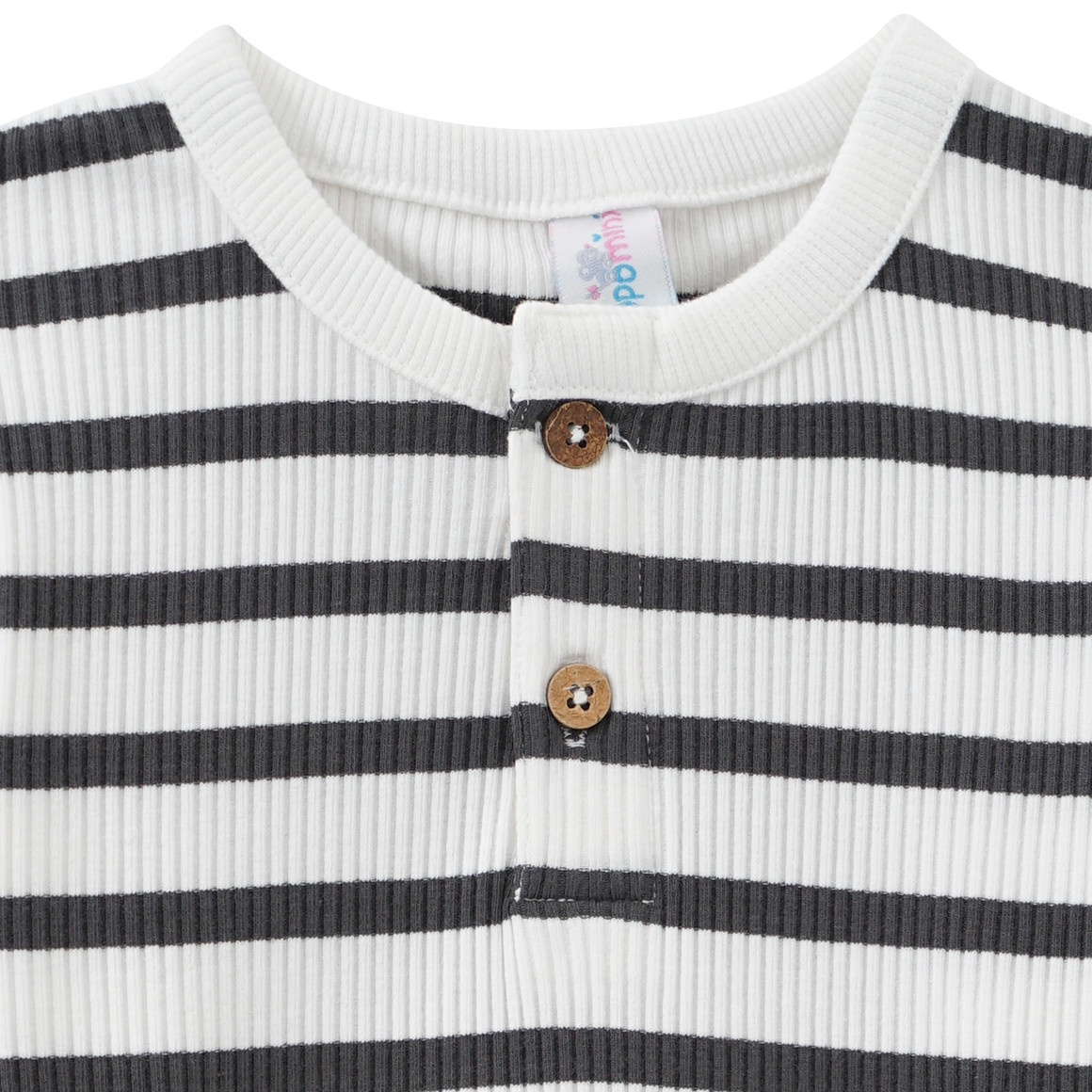 Babyshirt met lange mouwen en ribstructuur