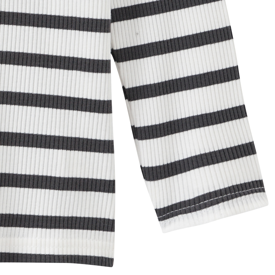 Babyshirt met lange mouwen en ribstructuur