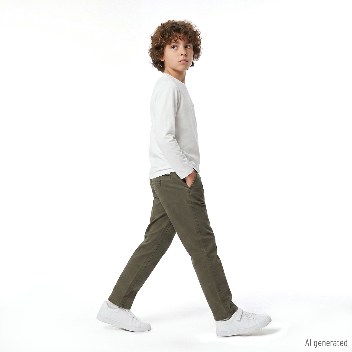 Jungen Chinohose in Unifarben