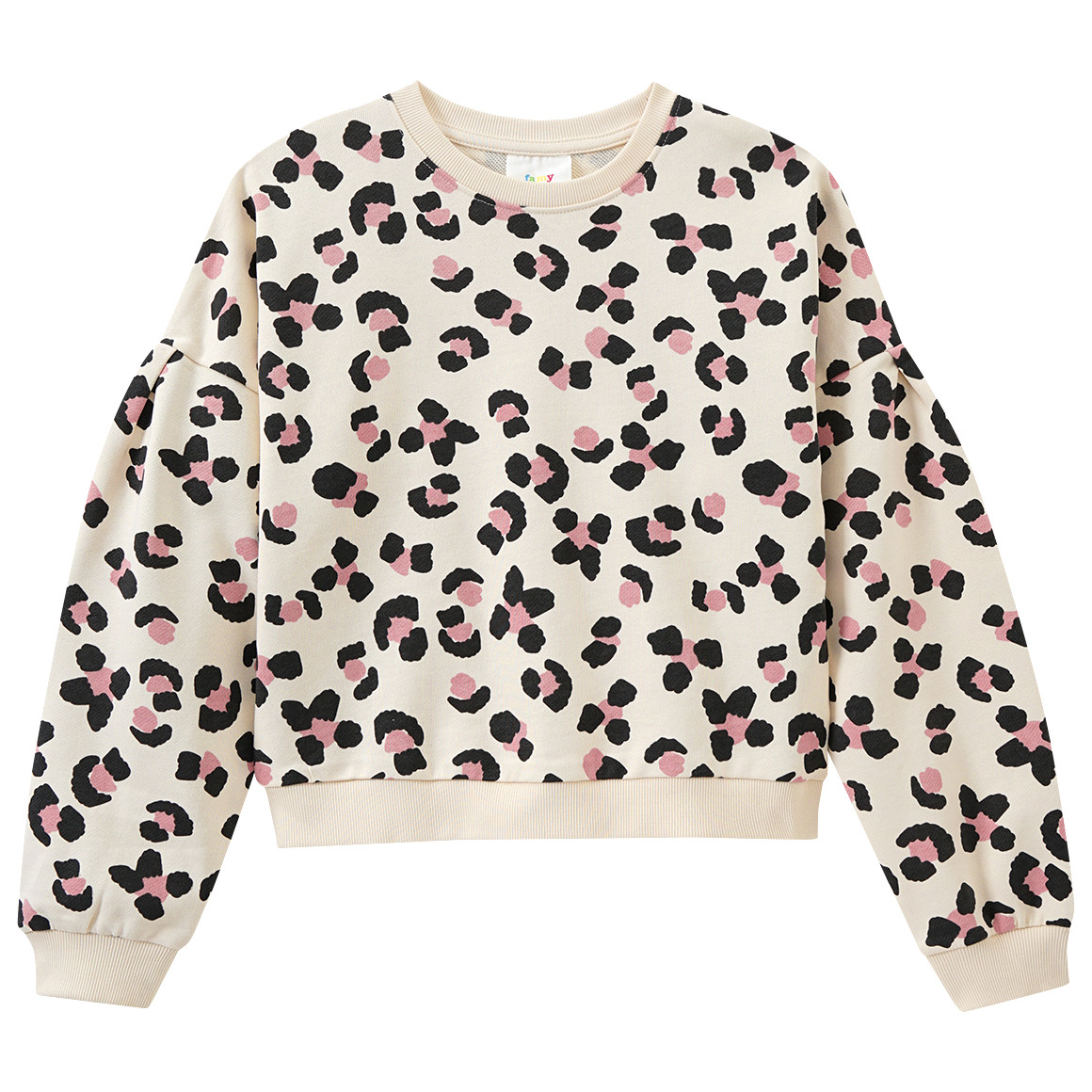 Meisjessweater met luipaardpatroon