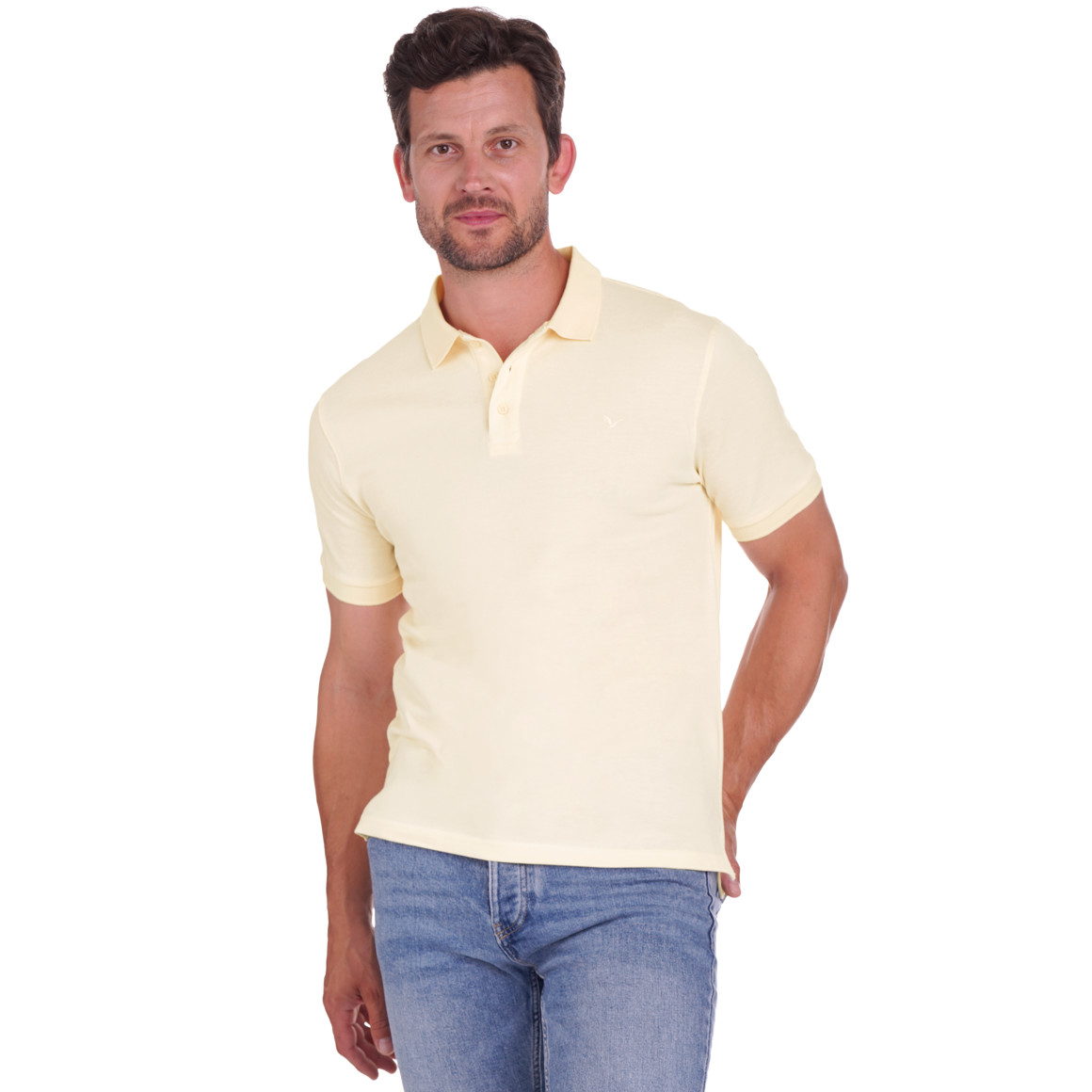 Heren poloshirt effen