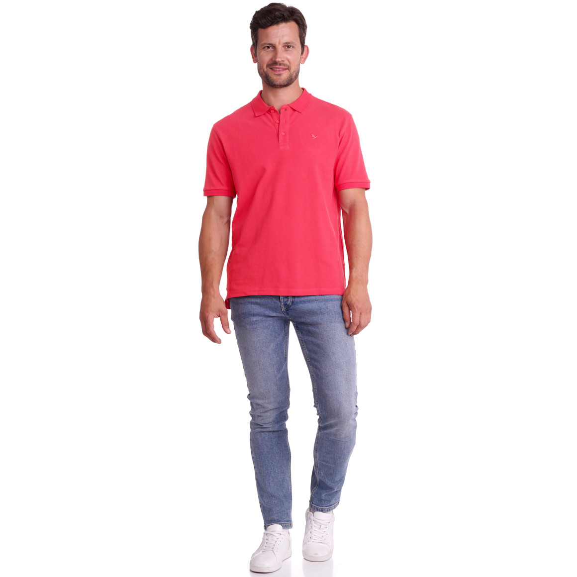 Herenpoloshirt effen