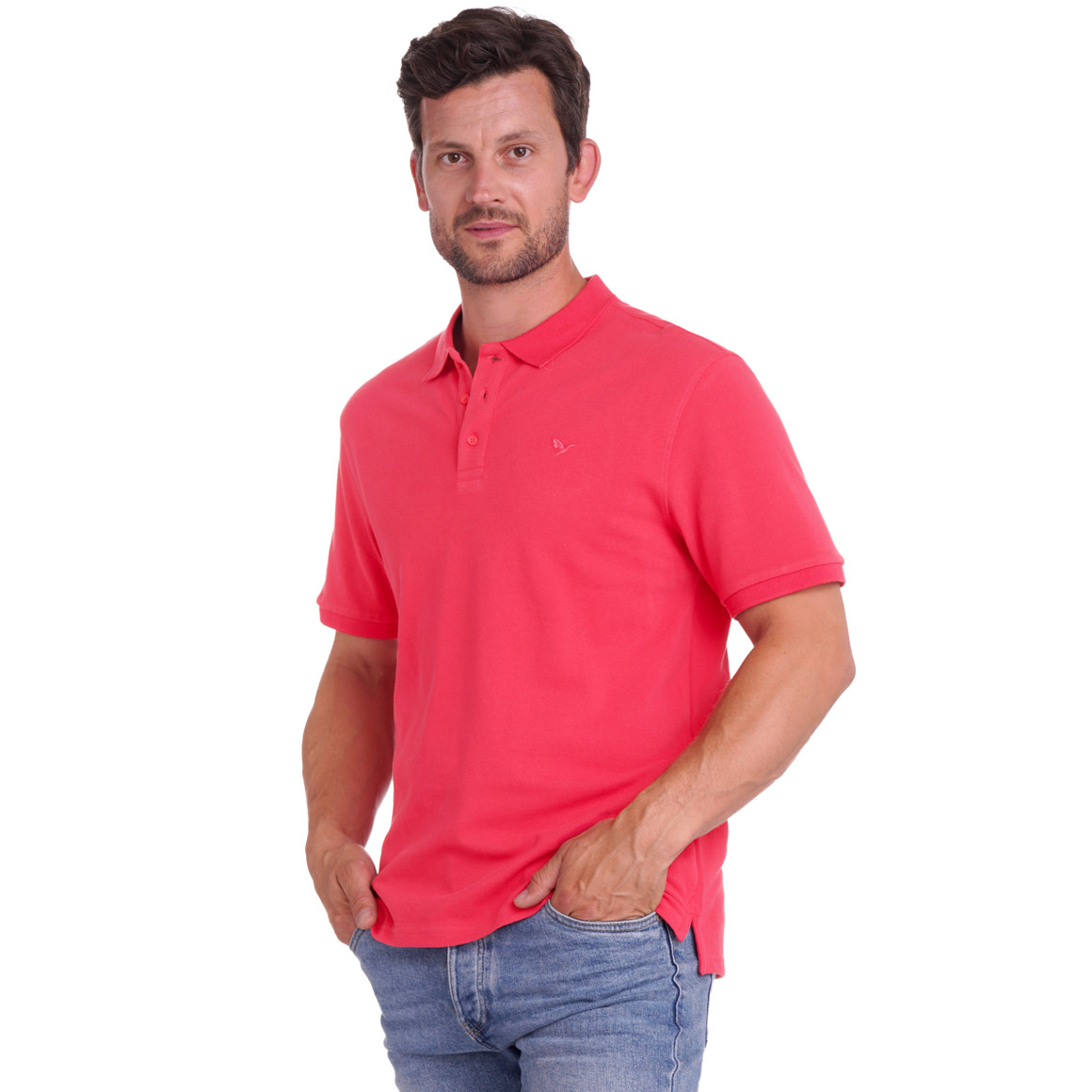 Herenpoloshirt effen