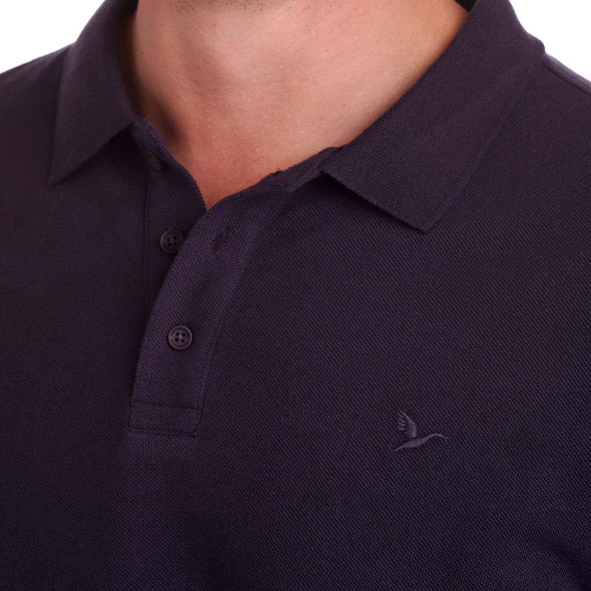 Herenpoloshirt effen