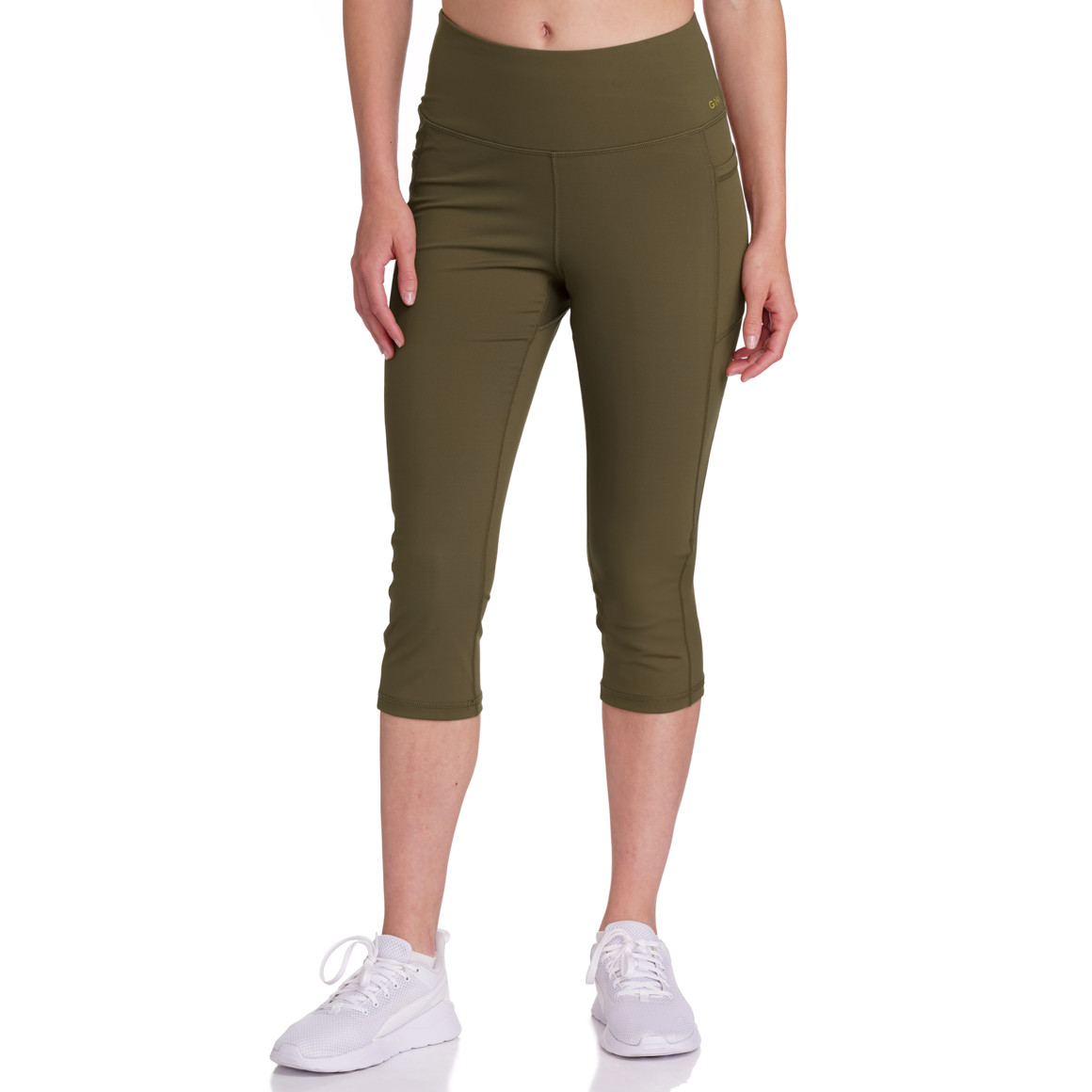 Damen Sport Capri-Leggings mit Taschen