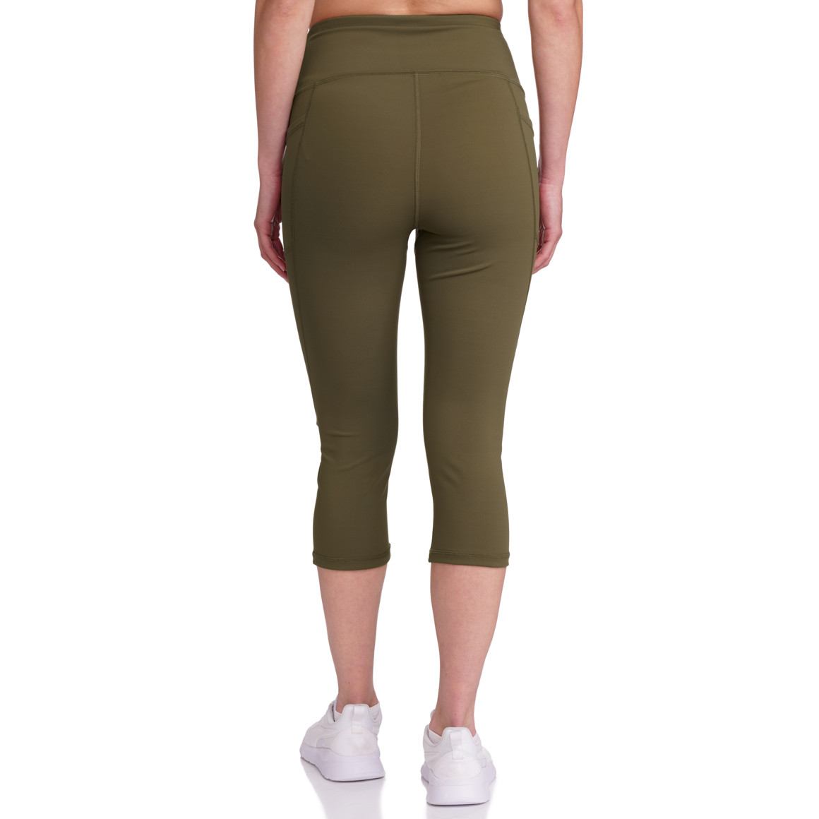 Damen Sport Capri-Leggings mit Taschen