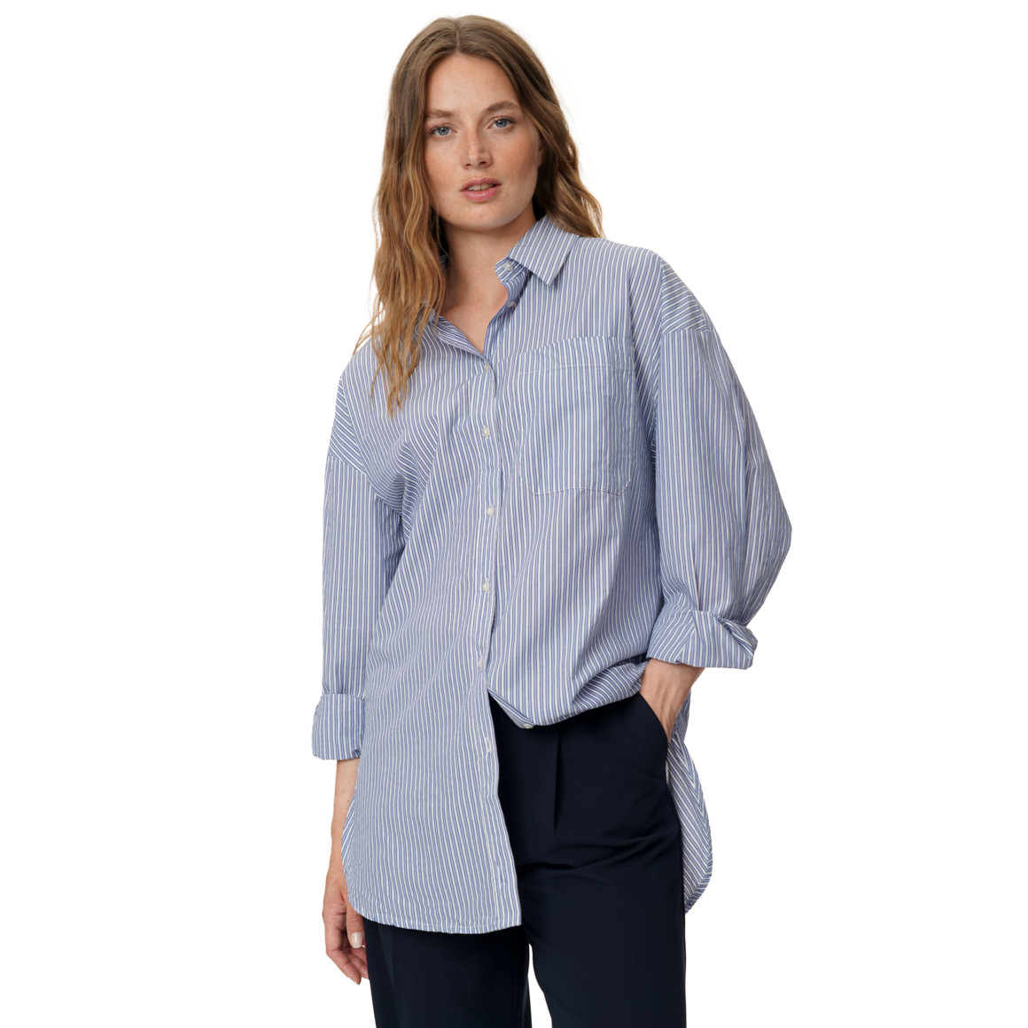 Damen Bluse in Hemd-Optik