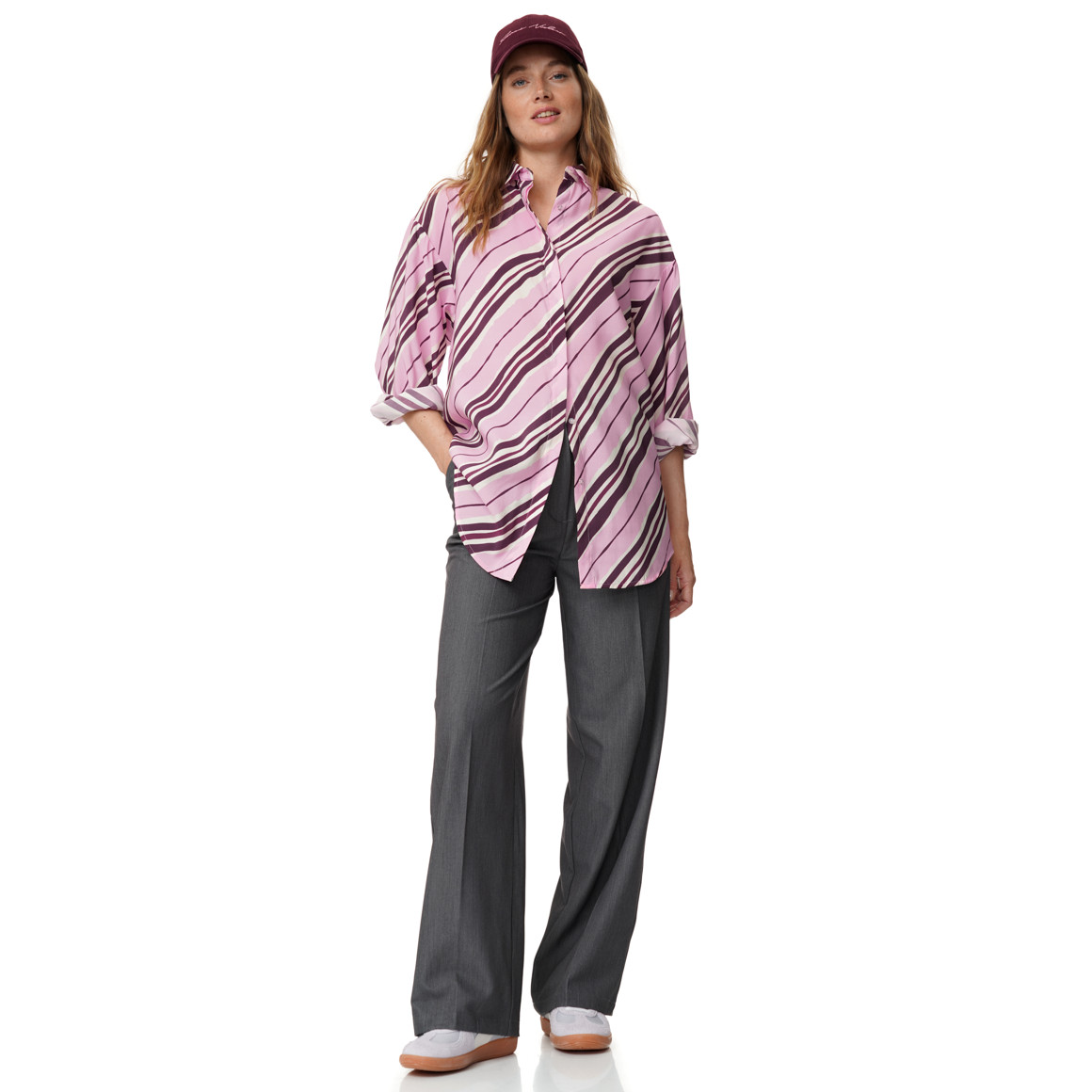 Damen Straight-Hose mit Bundfalte