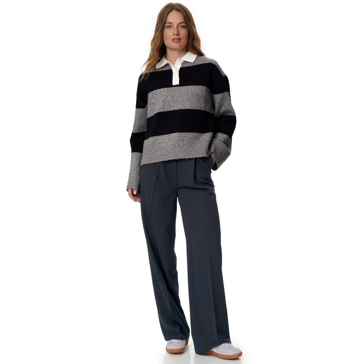 Damen Straight-Hose mit Bundfalte