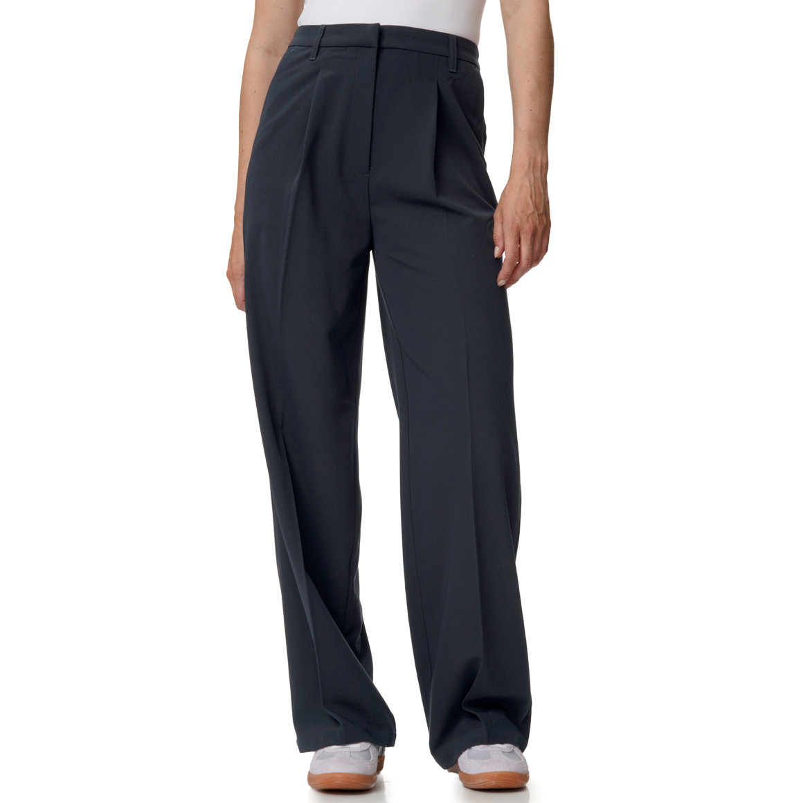 Damen Straight-Hose mit Bundfalte