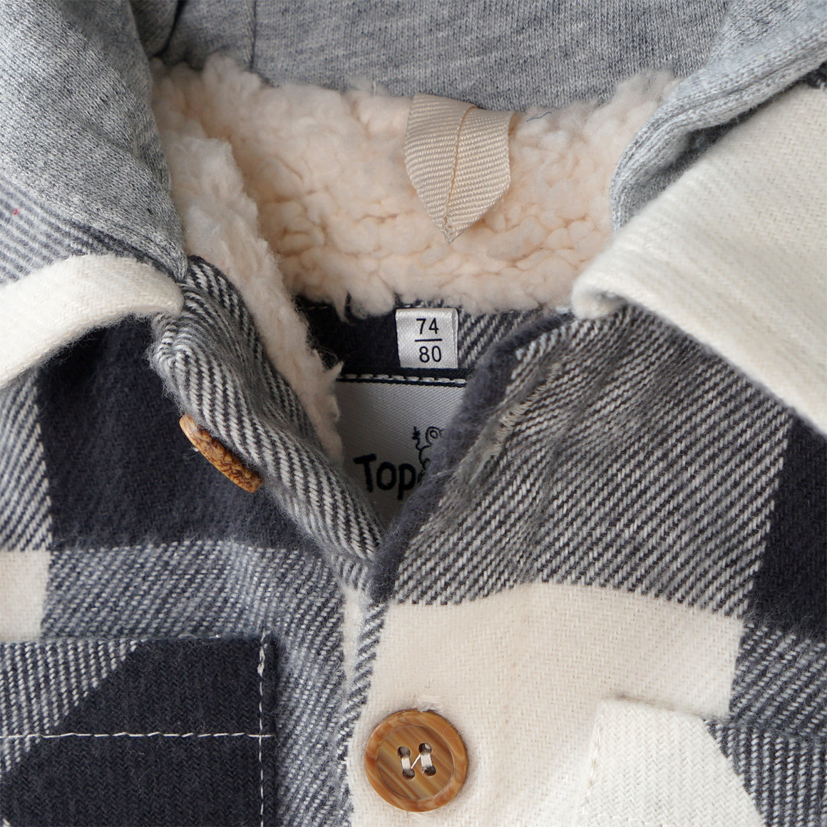 Baby Fleecejacke mit Kapuze