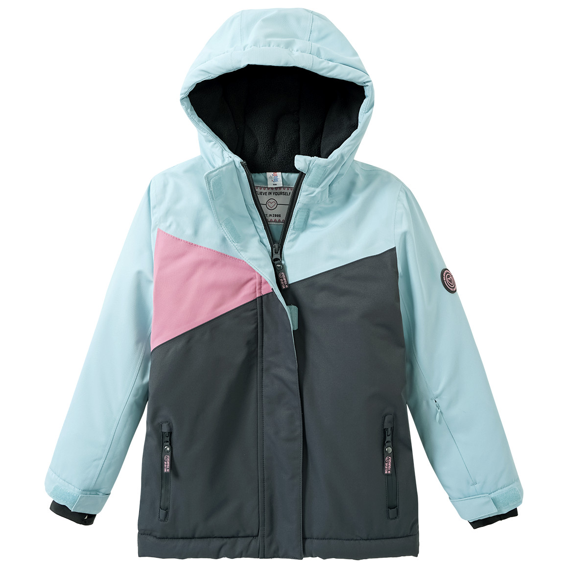 Mädchen Schneejacke mit Farbteilern