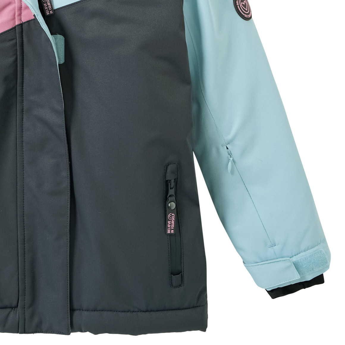 Mädchen Schneejacke mit Farbteilern