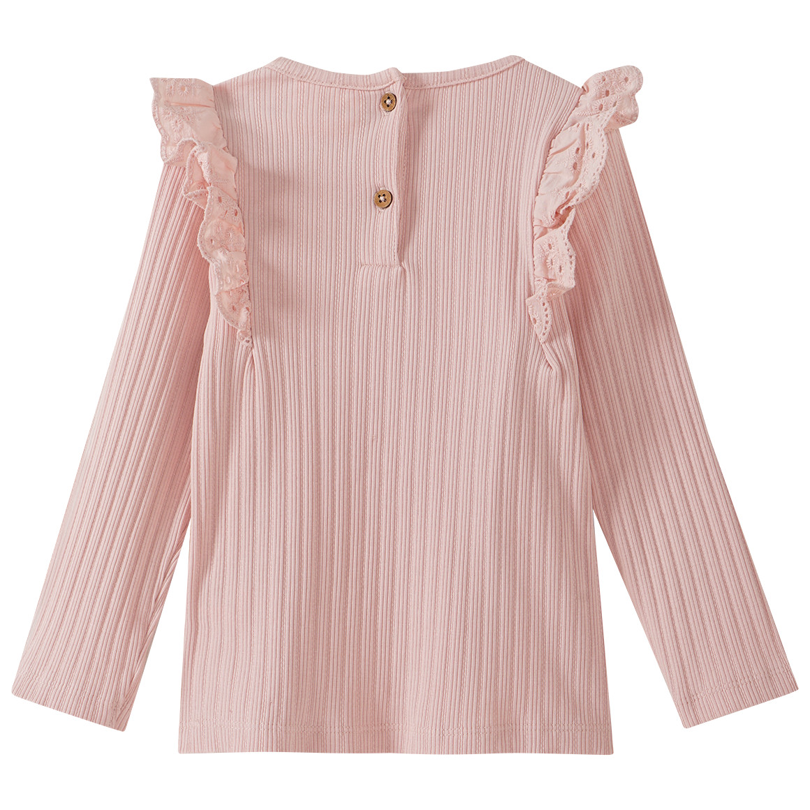 Baby shirt met lange mouwen en ribstructuur