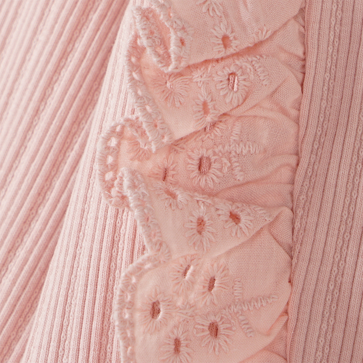 Baby shirt met lange mouwen en ribstructuur