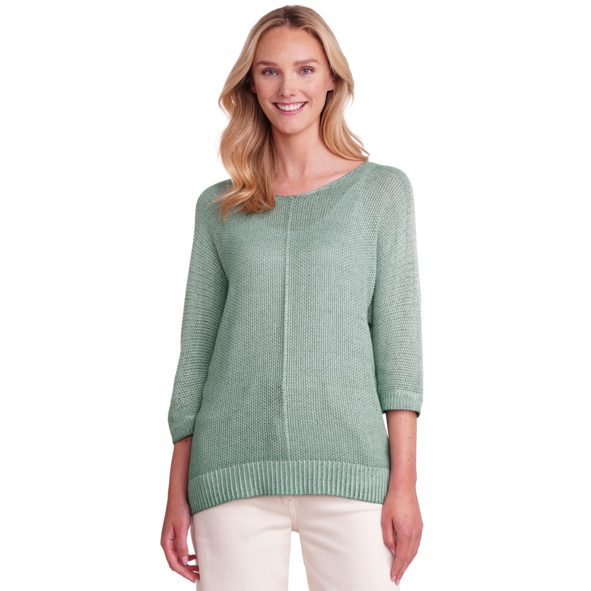 Gebreide damestrui met 3/4 mouwen