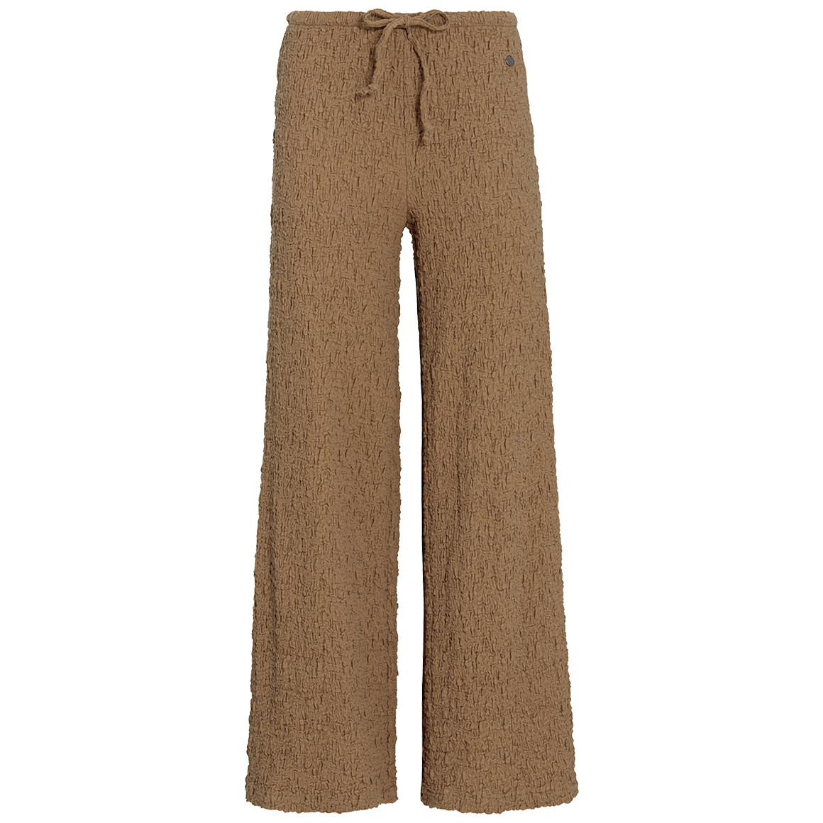 Damesbroek met wijde pijpen in crêpe-look