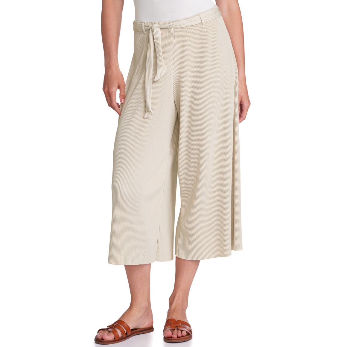 Damen Plissee-Culotte in Unifarben