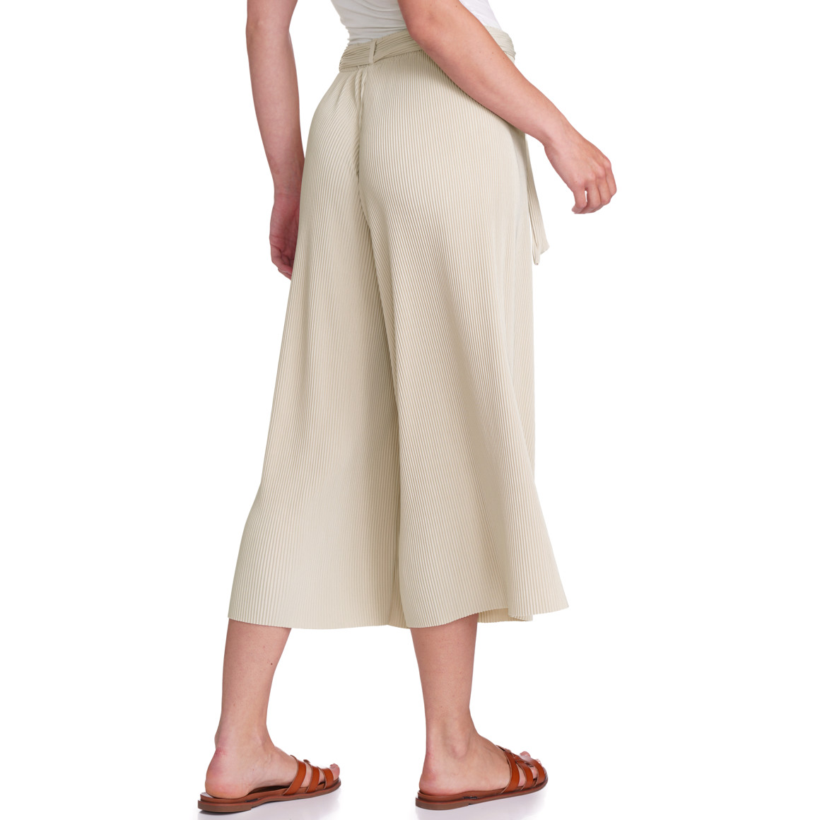 Damen Plissee-Culotte in Unifarben