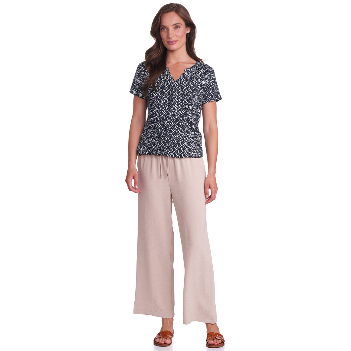 Dames T-shirt met V-cut-out