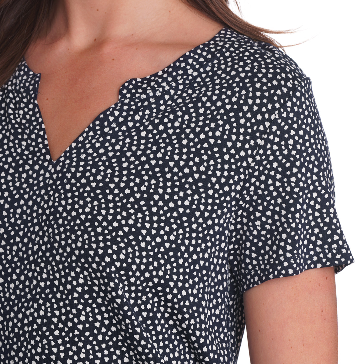 Dames T-shirt met V-cut-out