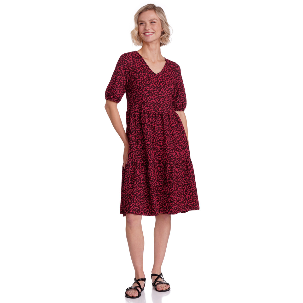 Damen Kleid aus strukturiertem Material