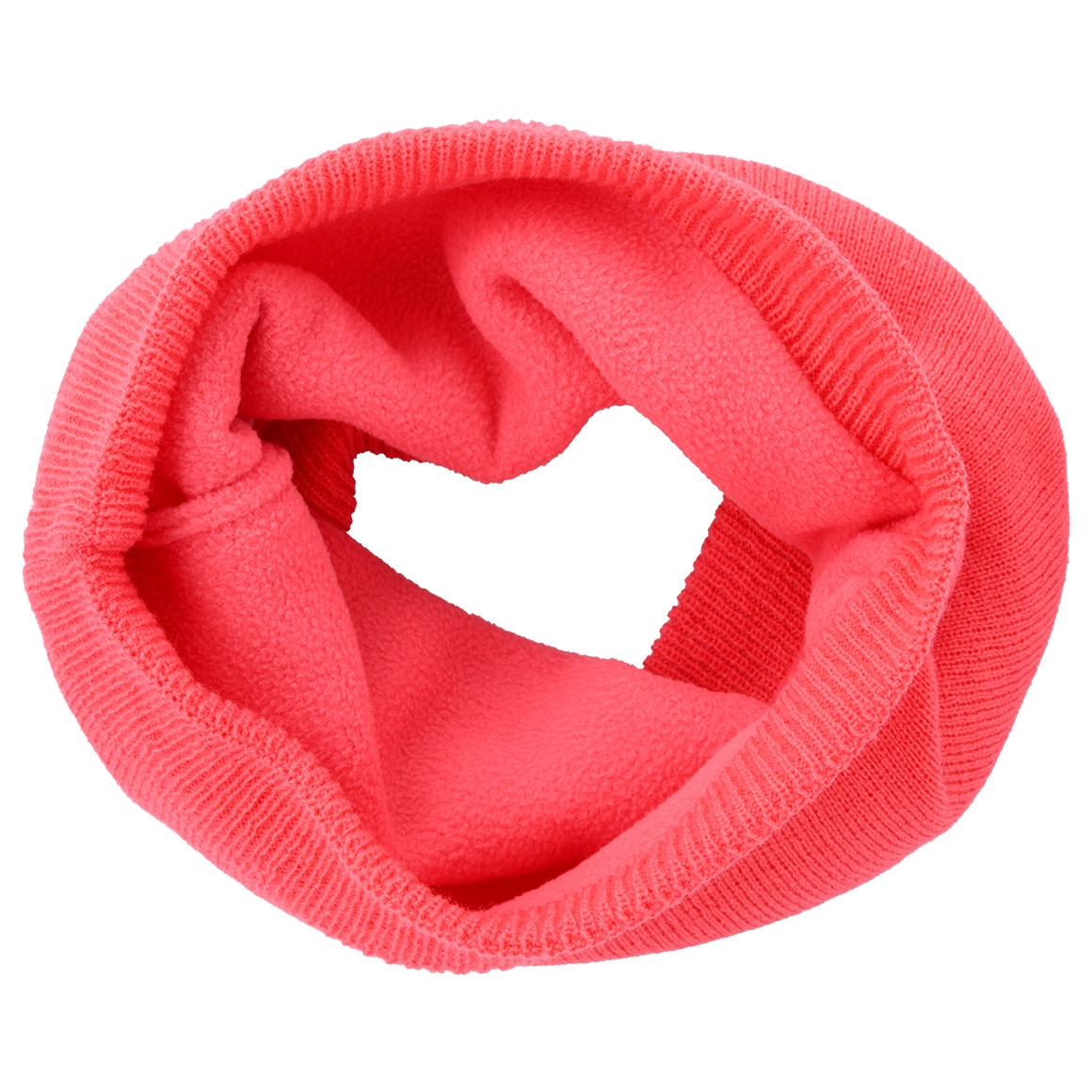 Ronde sjaal met fleecevoering voor meisjes