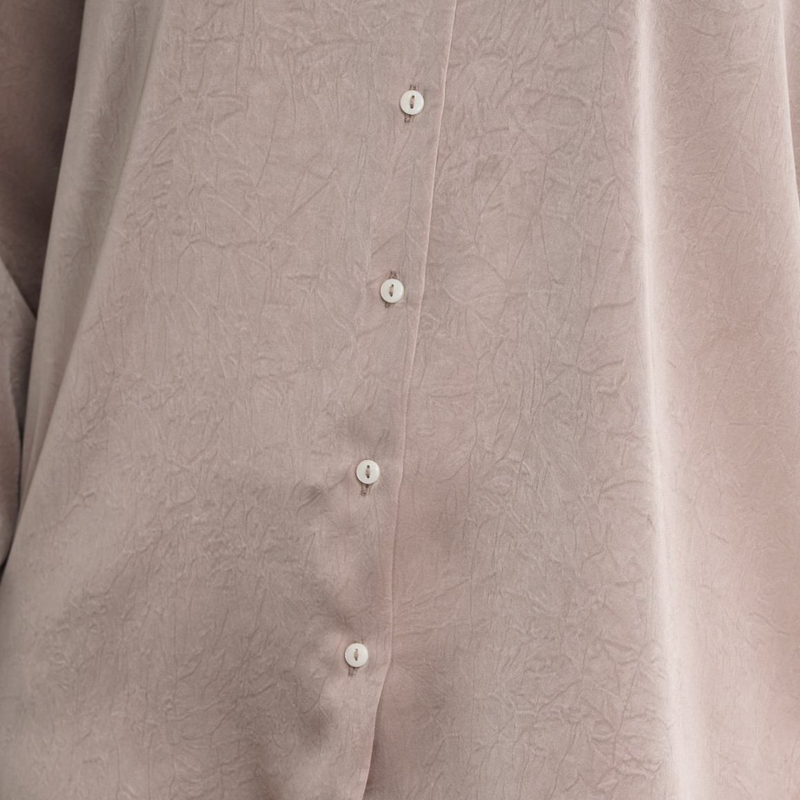 Damen Satinbluse mit Knopfleiste