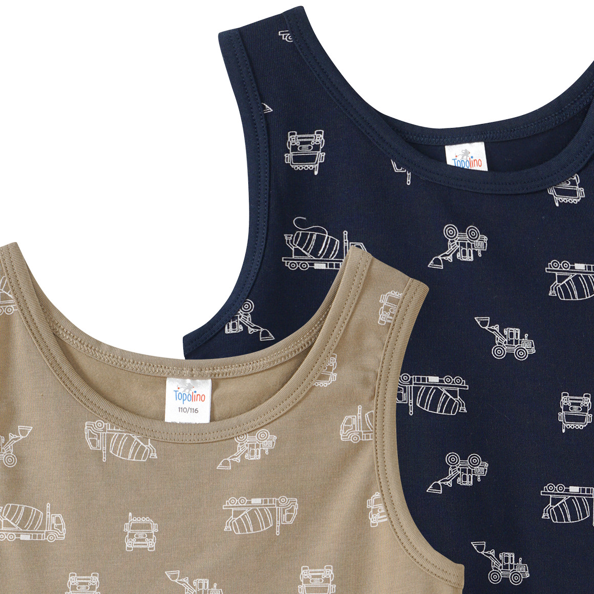 2 Jungen Unterhemden mit Bio-Baumwolle